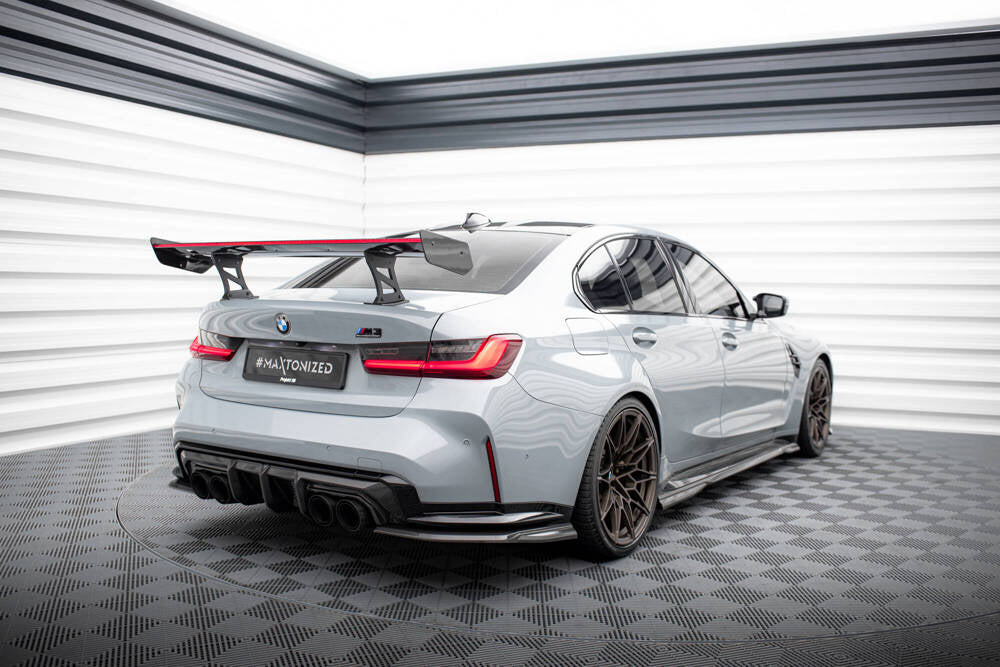 BMW - M3 G80 / M340I G20 / 3 M-PACK G20 / 3 STANDARD G20 - CARBON SPOILER WITH INTERNAL BRACKETS UPRIGHTS + LED