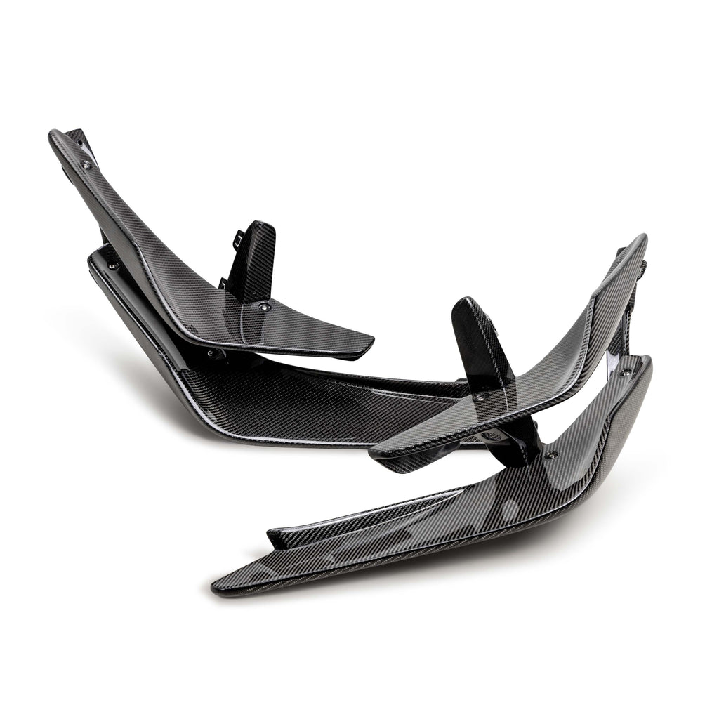 Seibon Carbon Fiber Front Bumper Canards - 2023-2025 Honda Civic Type R