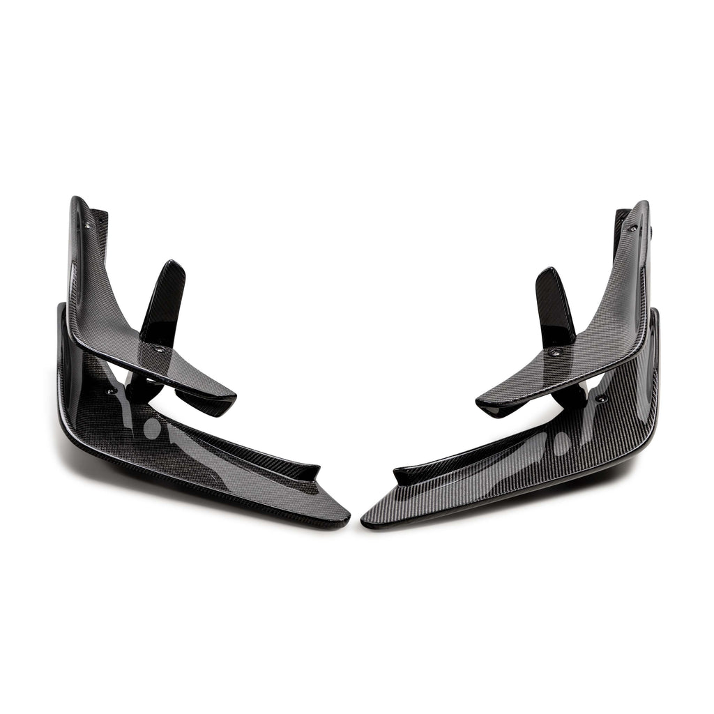 Seibon Carbon Fiber Front Bumper Canards - 2023-2025 Honda Civic Type R