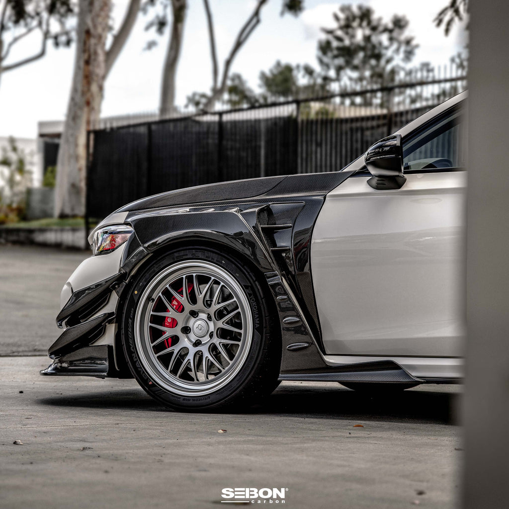 Seibon MB-Style Carbon Fiber Fenders - 2023-2025 Honda Civic Type R (20mm Wider)
