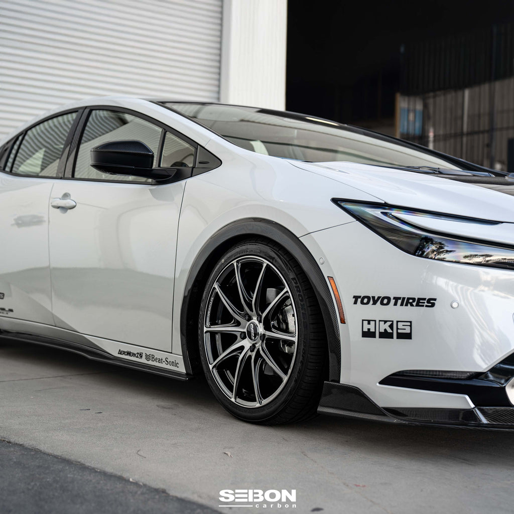 Seibon Carbon Fiber Front Fender Trims - 2023-2025 Toyota Prius/Prius Prime