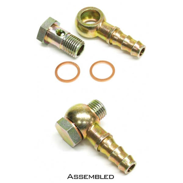 14mm Banjo Fitting Set for coolant lines - 3/8' Barb