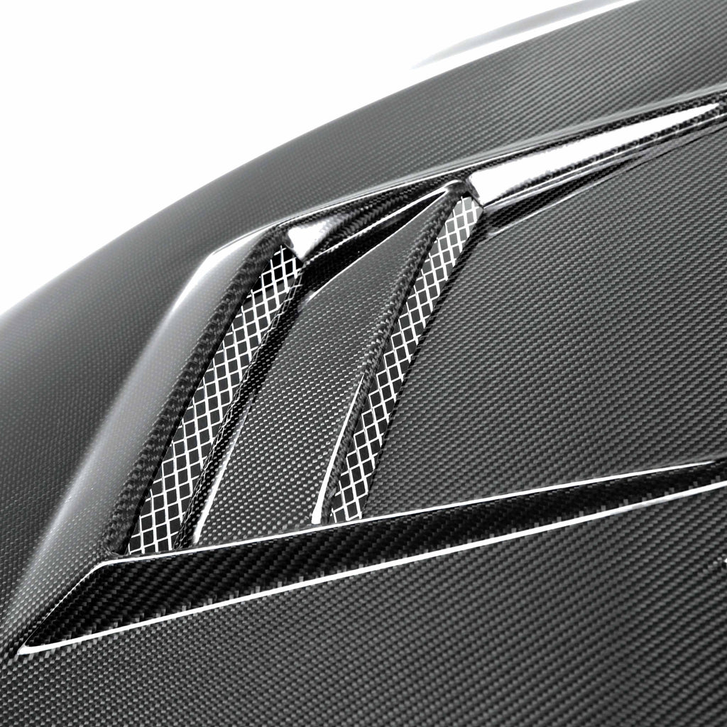 Seibon DV-Style Carbon Fiber Hood - 2008-2015 Mitsubishi Lancer EVO X
