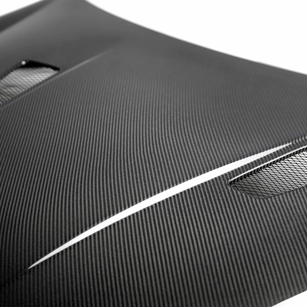 Seibon TM-Style Carbon Fiber Hood - 2010-2014 VW Golf / GTI (Shaved Emblem)