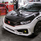 Seibon MR-Style Carbon Fiber Hood - 2016-2021 Honda Civic 2DR/4DR