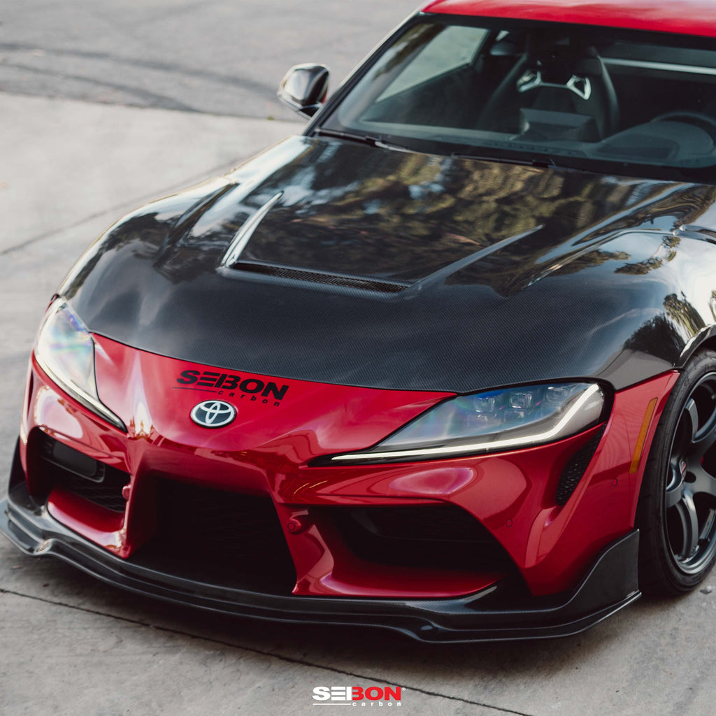 Seibon VS-Style Double Sided Carbon Fiber Hood - 2020-2024 Toyota GR Supra