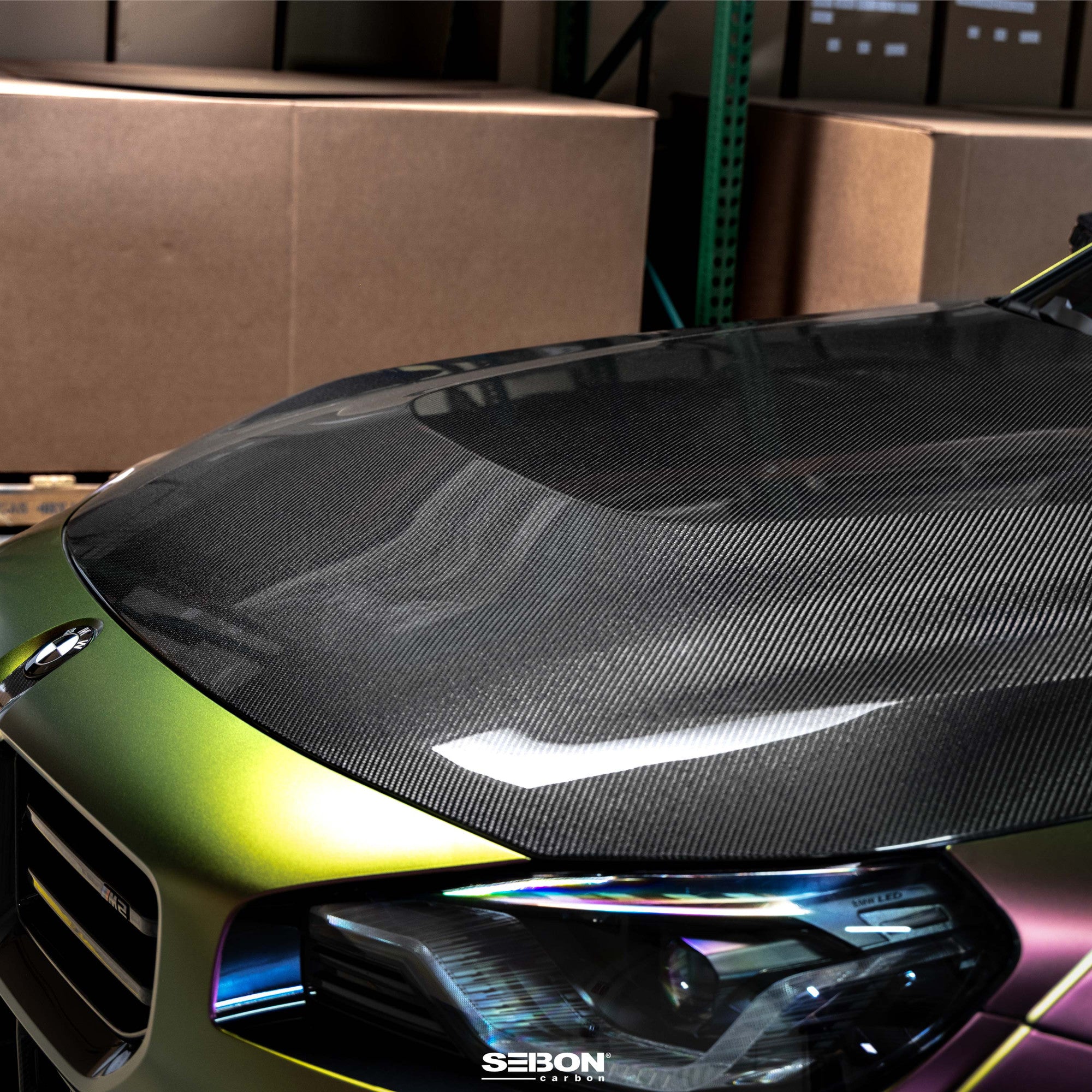 Seibon Carbon OEM-Style Double-Sided Carbon Fiber Hood for 2022-2026 BMW G42 2 Series Coupe / G87 M2