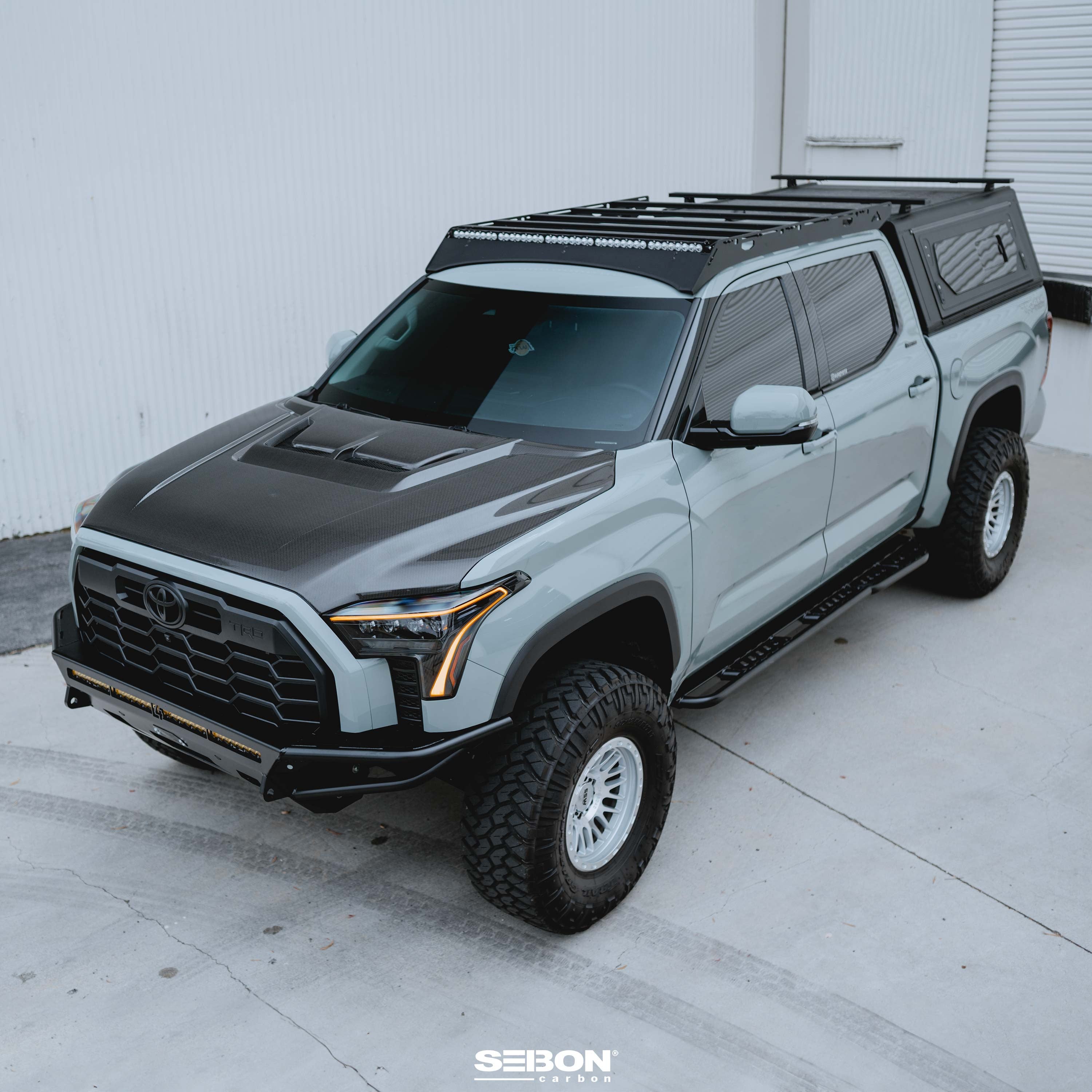 Seibon RR-Style Carbon Fiber Hood - 2022-2024 Toyota Tundra/2023-2024 Toyota Sequoia
