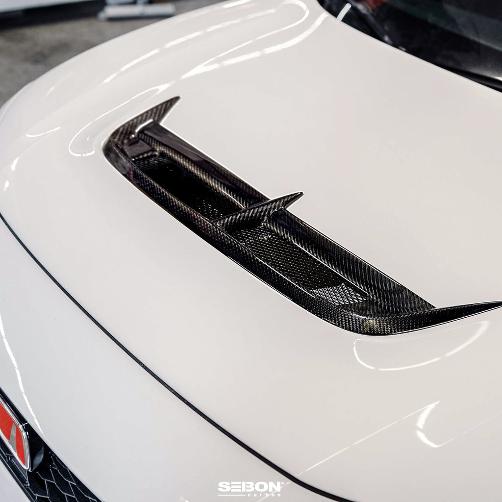 Seibon CW-Style Carbon Fiber Hood Vent - 2023-2025 Honda Civic Type R