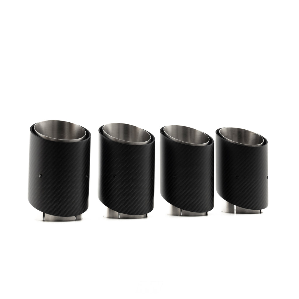 R44 BMW G90 & G99 M5 Matte Carbon Fibre Exhaust Tips Set - Minor Imperfection / Grade B