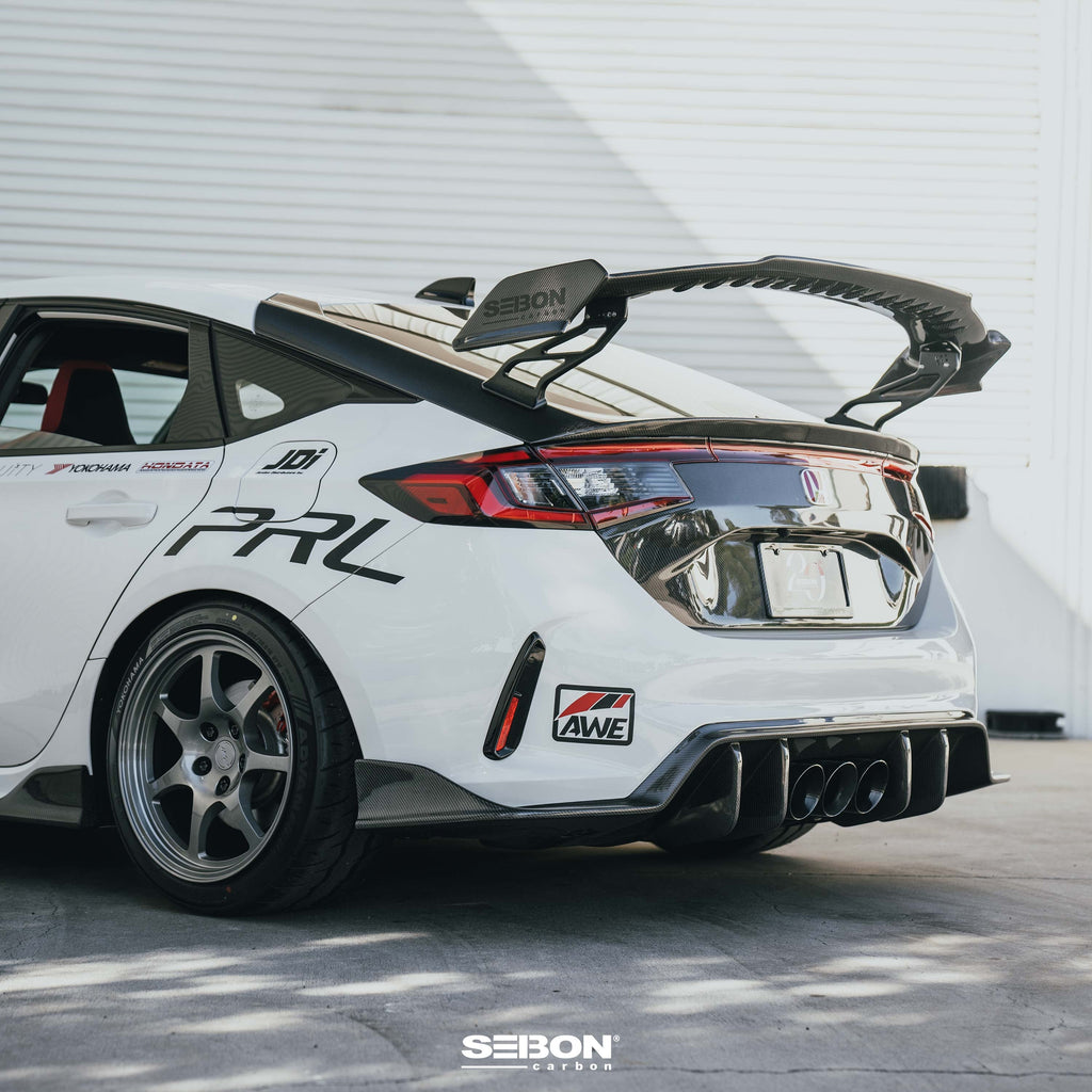 Seibon MB-Style Carbon Fiber Rear Diffuser - 2023-2024 Honda Civic Type R