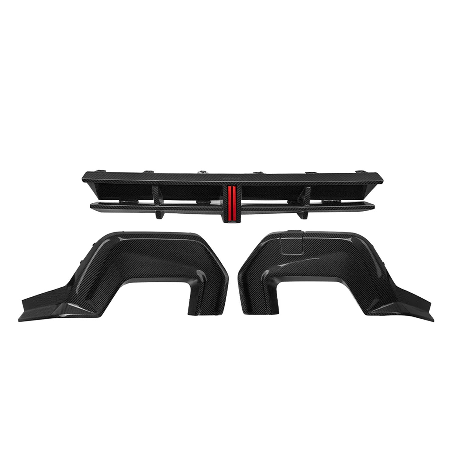 SooQoo BMW F74 2 Series Rear Diffuser In Gloss Carbon Fibre