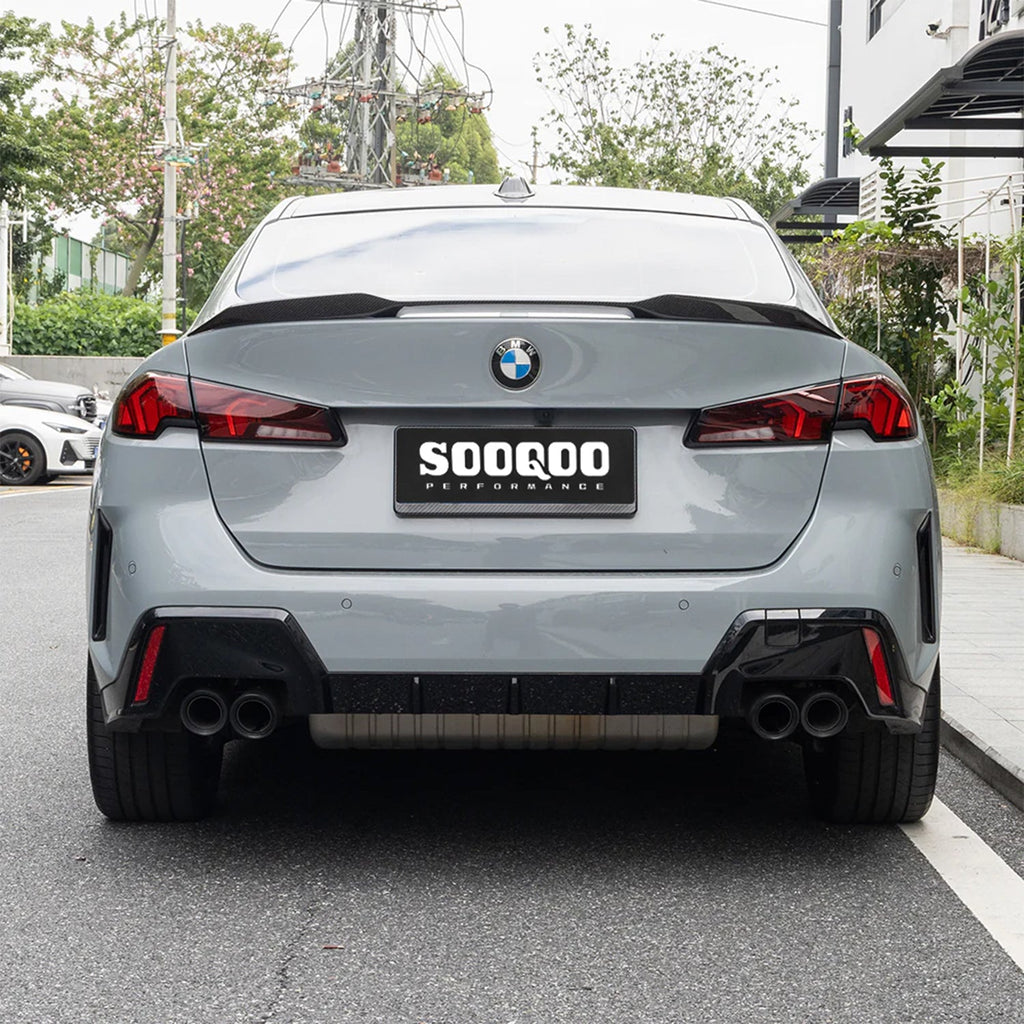 SooQoo BMW F74 2 Series Rear Trunk Spoiler In Gloss Carbon Fibre