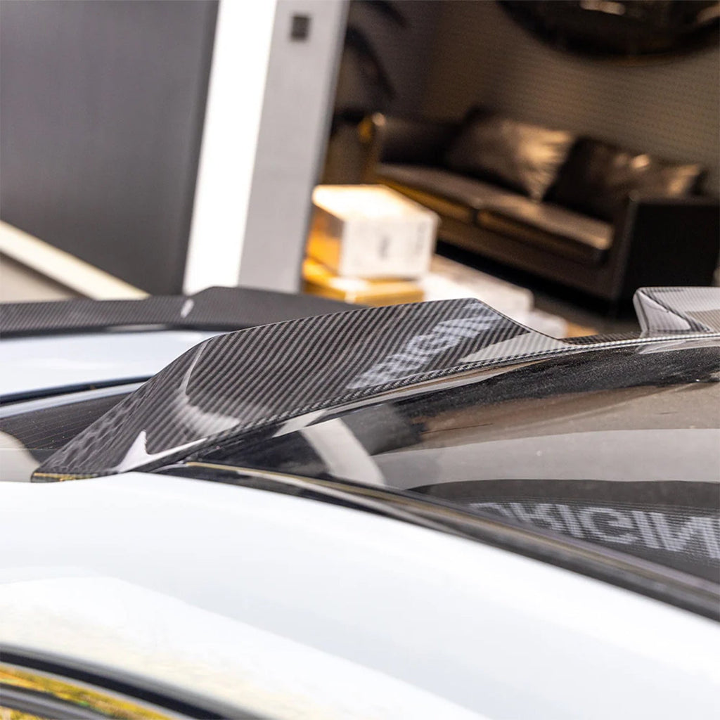 SooQoo BMW F74 2 Series Upper Rear Roof Spoiler In Gloss Carbon Fibre