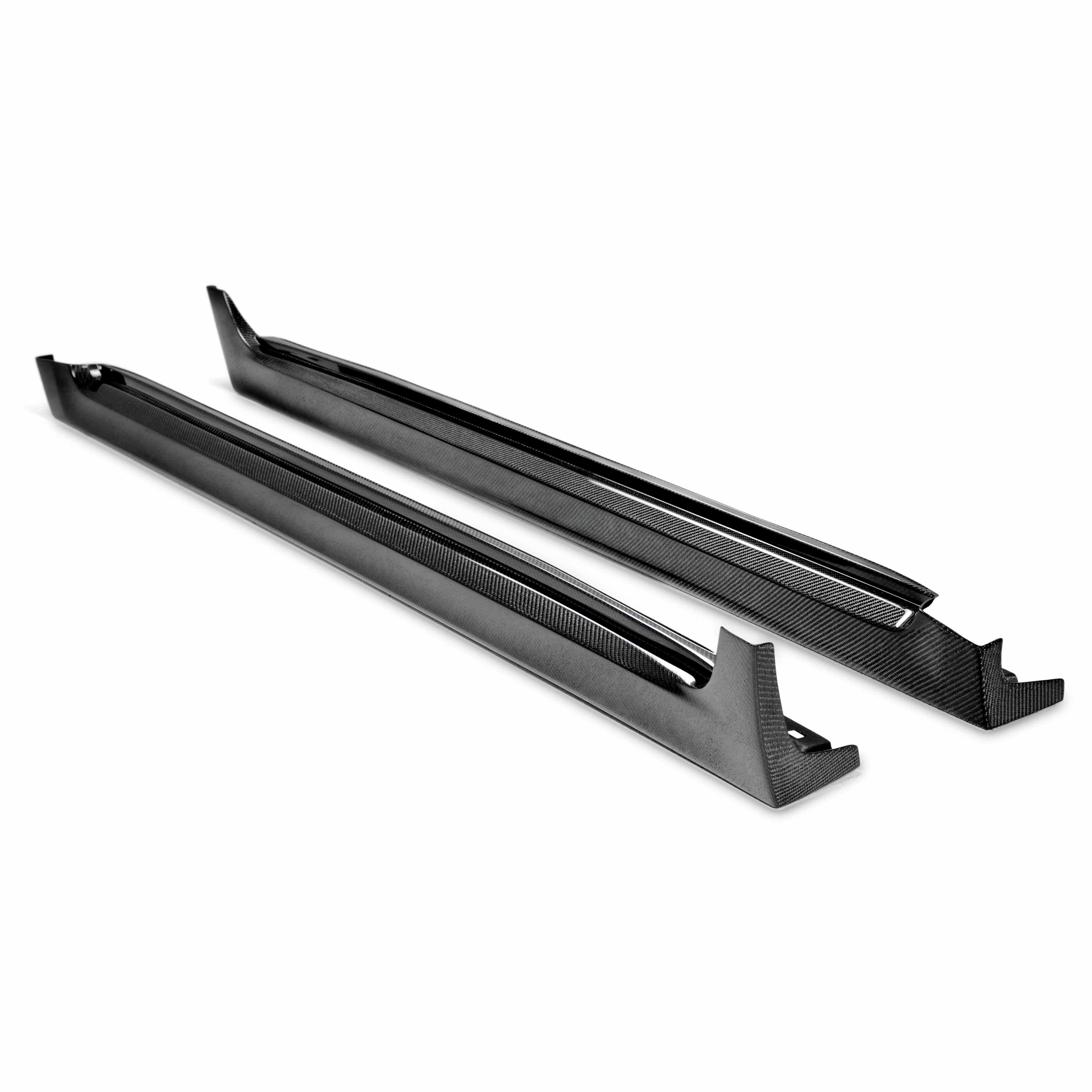 Seibon OEM-Style Carbon Fiber Side Skirts - 2008-2014 Subaru STI/2011-2014 WRX