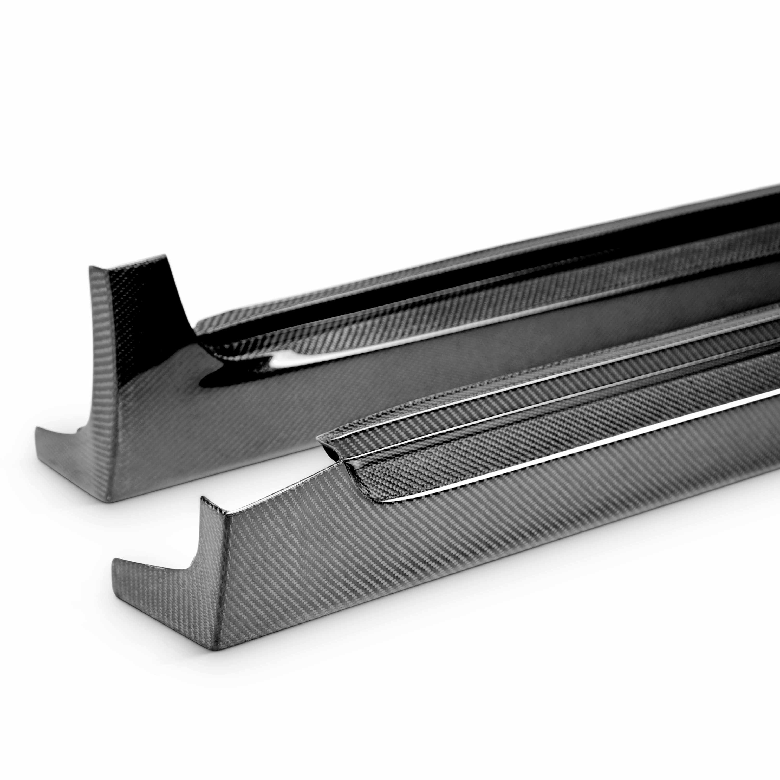 Seibon OEM-Style Carbon Fiber Side Skirts - 2008-2014 Subaru STI/2011-2014 WRX