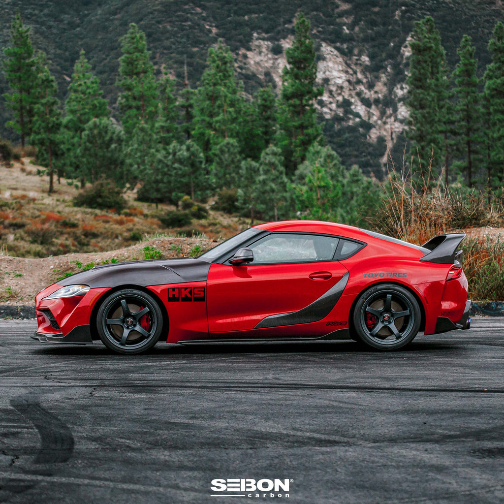 Seibon OE-Style Carbon Fiber Side Skirts - 2020-2024 Toyota GR Supra