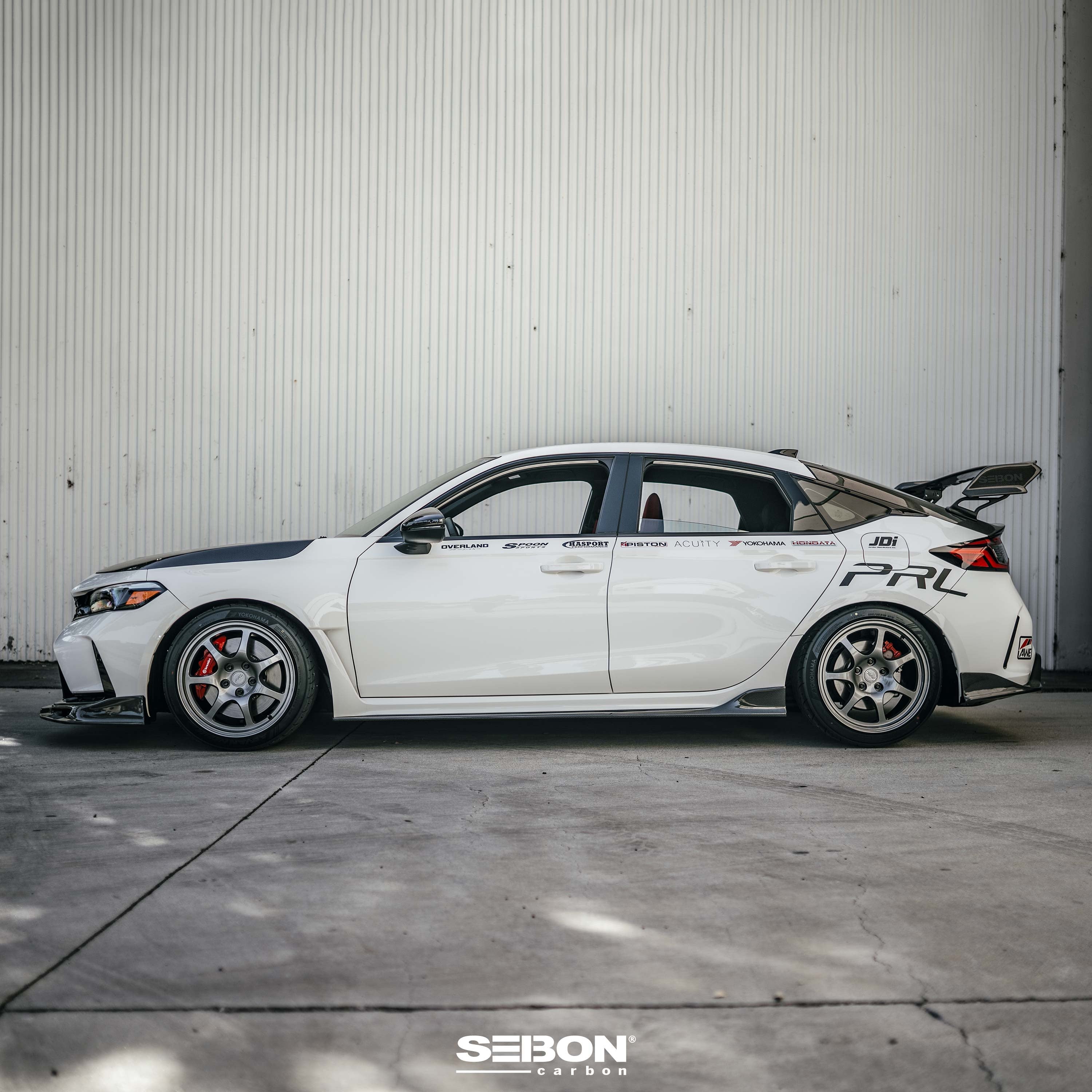 Seibon MB-Style Carbon Fiber Side Skirts - 2023-2024 Honda Civic Type R