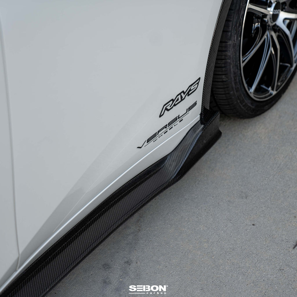 Seibon MB-Style Carbon Fiber Side Skirts - 2023-2025 Toyota Prius/Prius Prime
