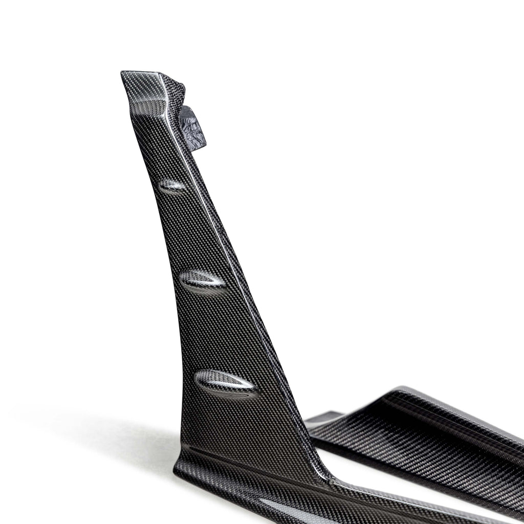 Seibon MB-Style Carbon Fiber Front Side Skirt Extensions - 2023-2025 Honda Civic Type R