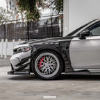 Seibon MB-Style Carbon Fiber Front Side Skirt Extensions - 2023-2025 Honda Civic Type R
