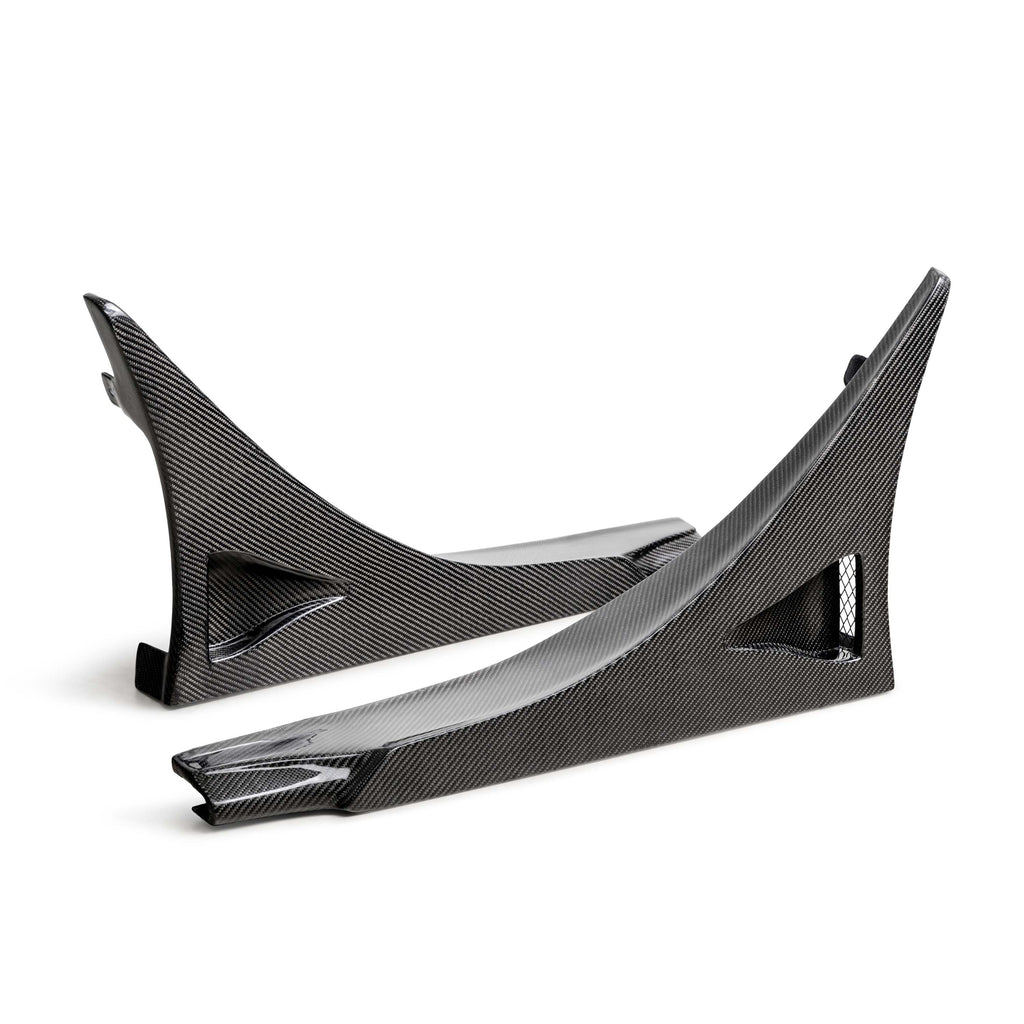 Seibon MB-Style Carbon Fiber Rear Side Skirt Extensions - 2023-2025 Honda Civic Type R