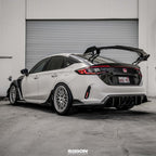 Seibon MB-Style Carbon Fiber Rear Side Skirt Extensions - 2023-2025 Honda Civic Type R