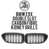 E9X Double Slot Carbon Kidney Grills