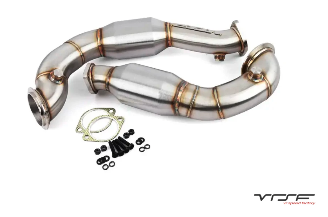 VRSF 3″ Cast Stainless Steel Catless Downpipes N54 V2 2007 – 2010 BMW 335i / 2008 – 2012 BMW 135i
