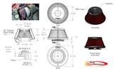 BMS Silicone Single Turbo Filter for 4" Turbo Inlet